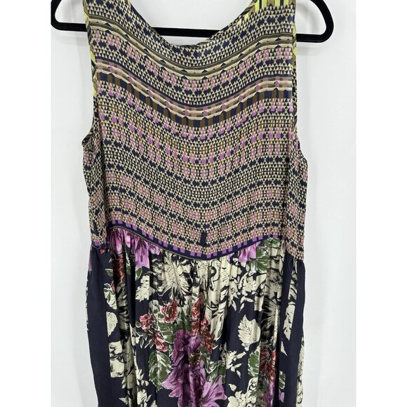 Johnny Was Elle Sleeveless Silk Blend Maxi Dress Women’s L NWT Missing Tie Belt - Picture 6 of 7